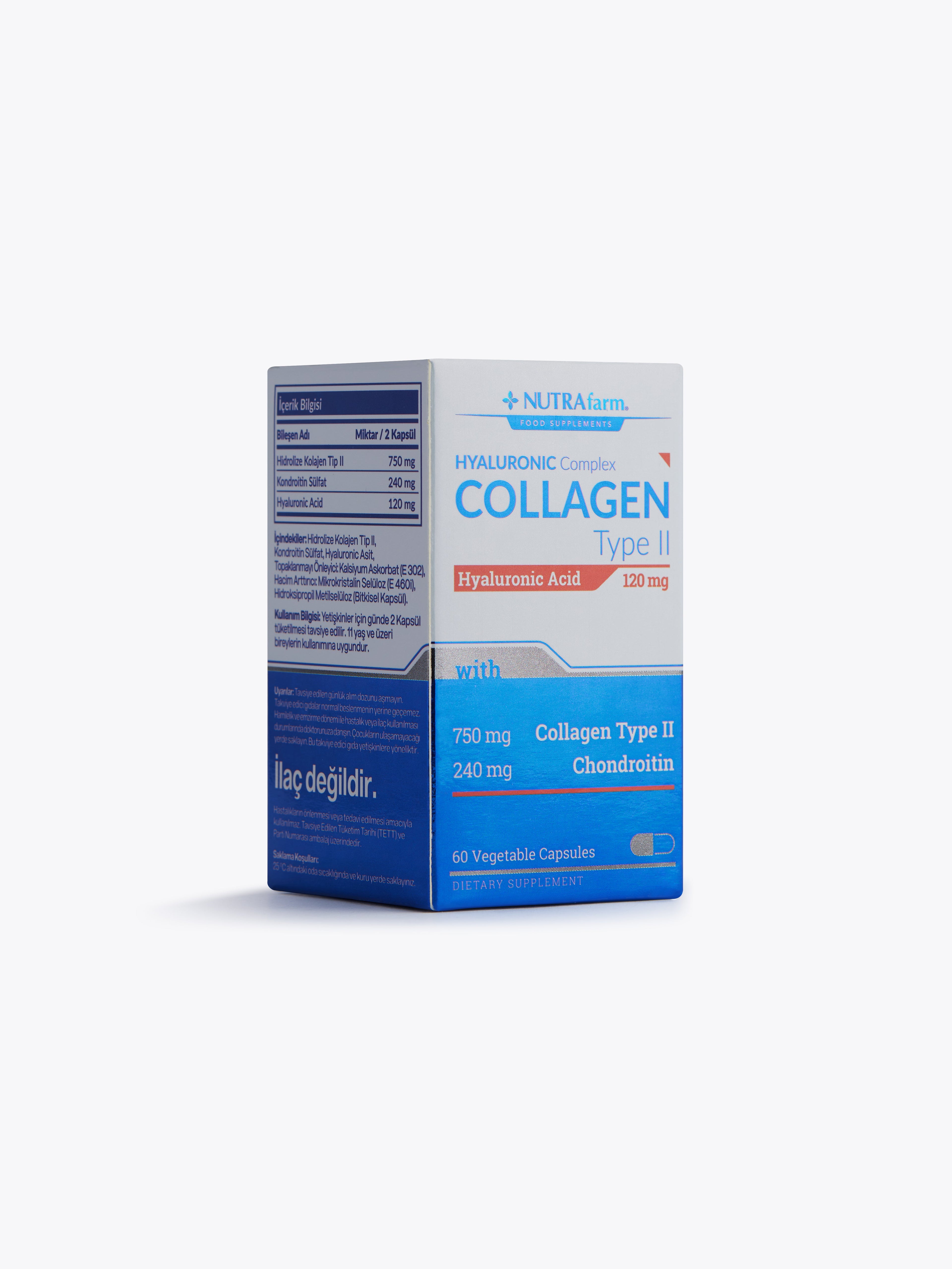NutraFarm Hyaluronic Complex Collagen Type II 120 mg